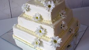 Svatební dort 3P hranatý