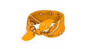 Čtvercový šátek do vlasů pin-up žlutý 53cm * 53cm BANDANA 4D3-121389