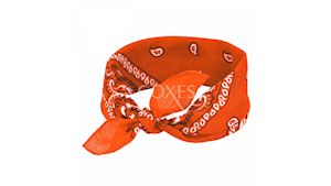 Čtvercový šátek do vlasů pin-up oranžový 53cm * 53cm BANDANA 4D3-121390
