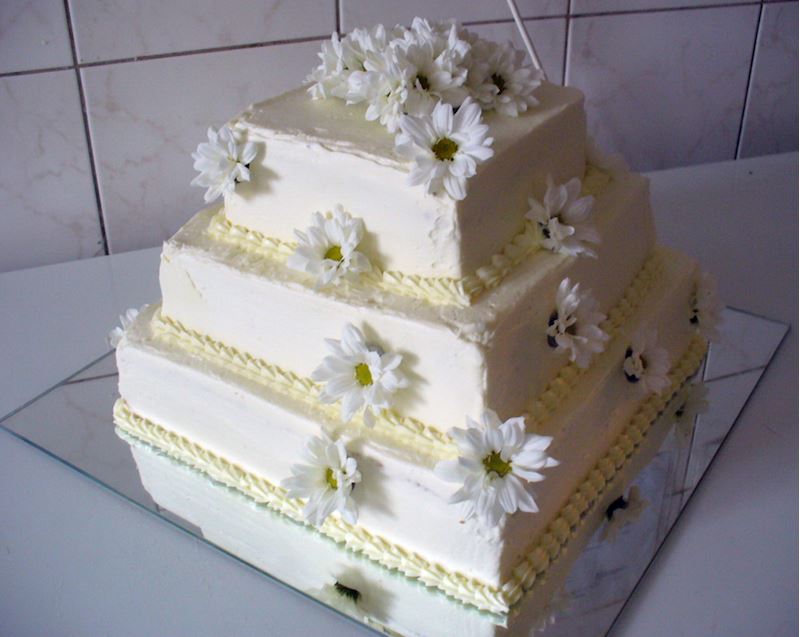 Svatební dort 3P hranatý