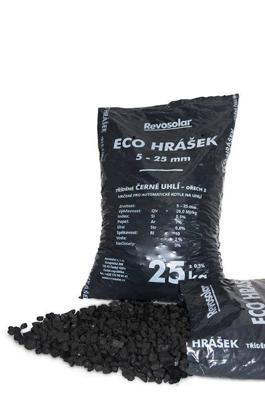 Černé uhlí Eco Hrášek 5-25 mm  (26 GJ)